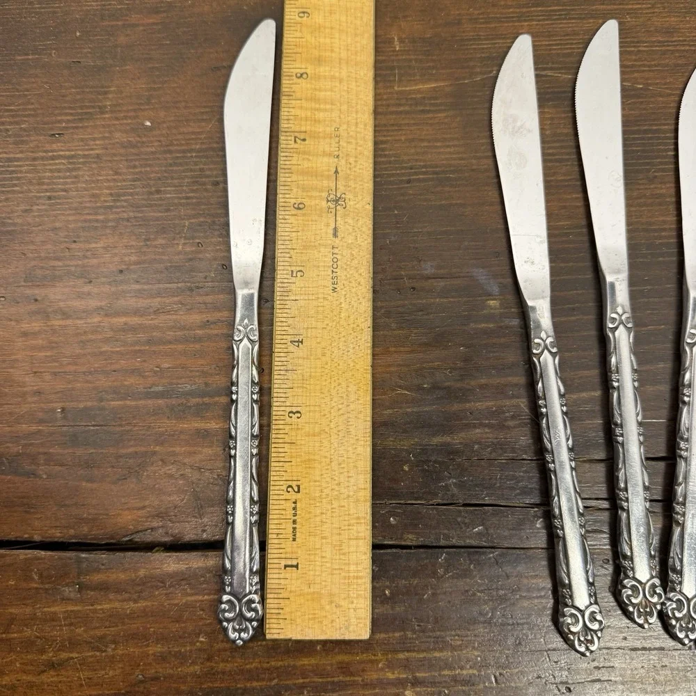 Ekco Eterna MARY ELLEN Stainless Steel Dinner Knives‎ Set Of 5
